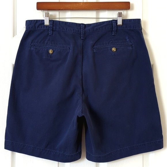 Polo Ralph Lauren Classic Relaxed Fit Flat Front Chino Shorts Newport Navy 33 - Picture 11 of 14